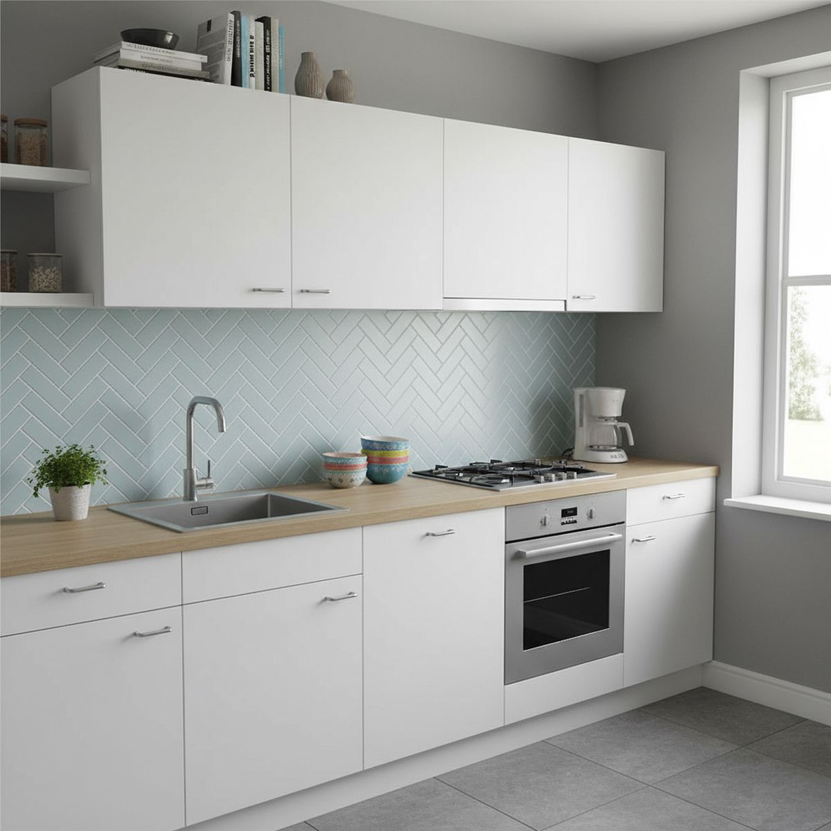 TUHOME - Mueble Superior Cocina Napoles 120cm 1 Cajón Blanco