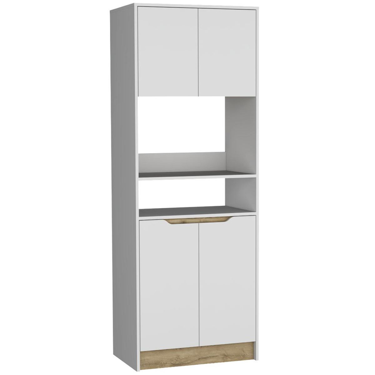 TUHOME - Mueble Microondas Alto Soler 4 Puertas Blanco