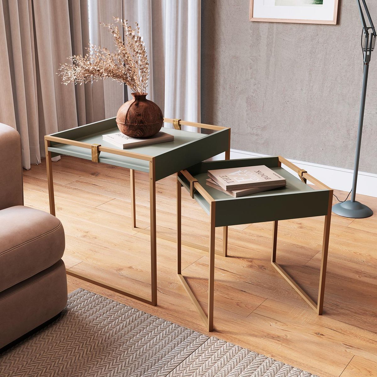 AMUV - Lateral Grace Gris 55x55x60 cm