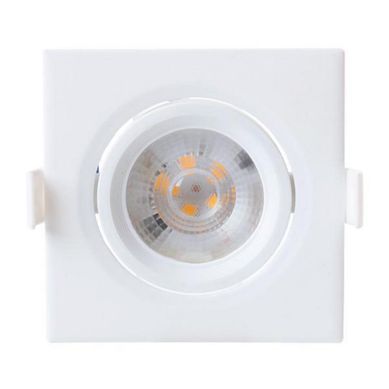 Foco Empotrado Led 5W Basculante Cuadrado 400Lm Lbn 9Cm Blanco