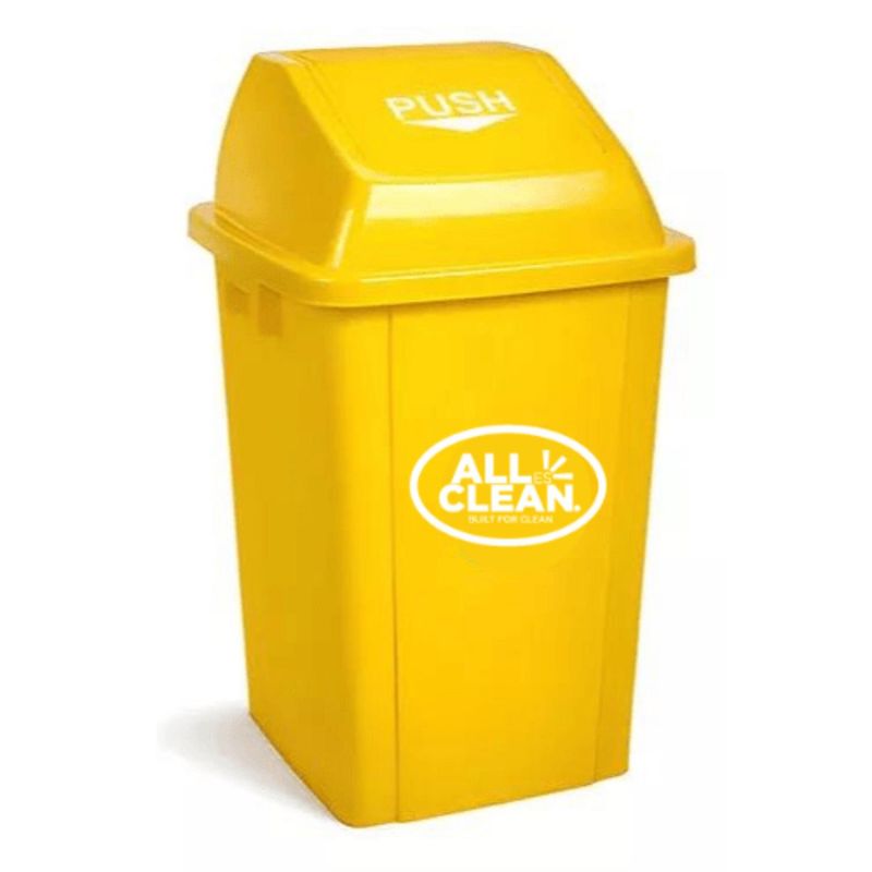 ALL CLEAN - Basurero vaivén 60 l amarillo