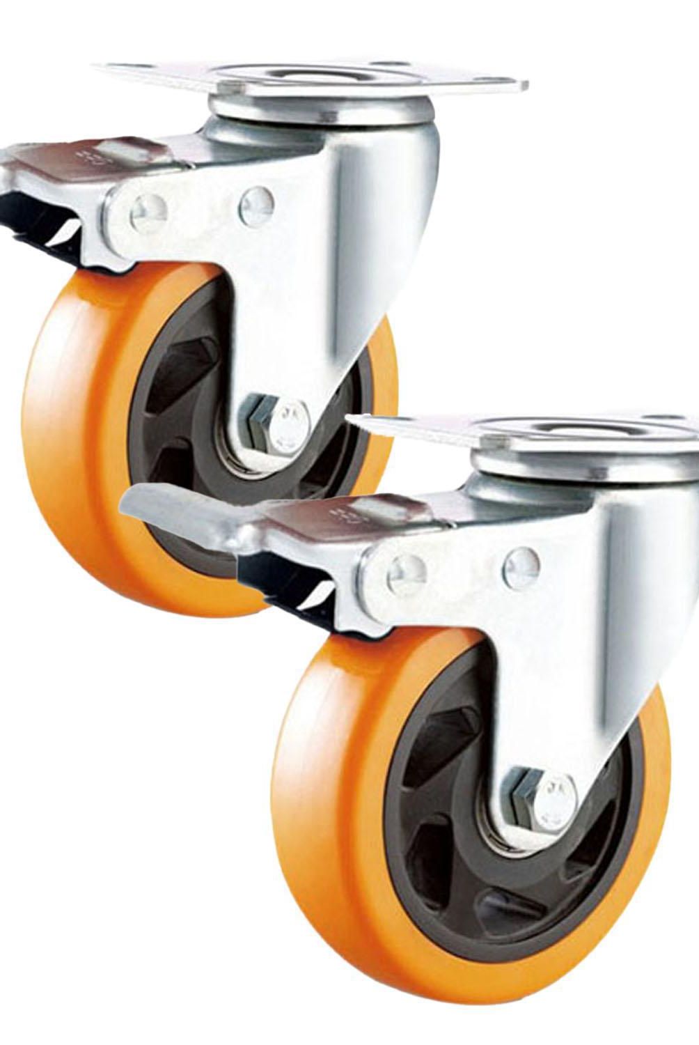 SOFBAL - Pack 2 Ruedas Giratoria 75mm Freno