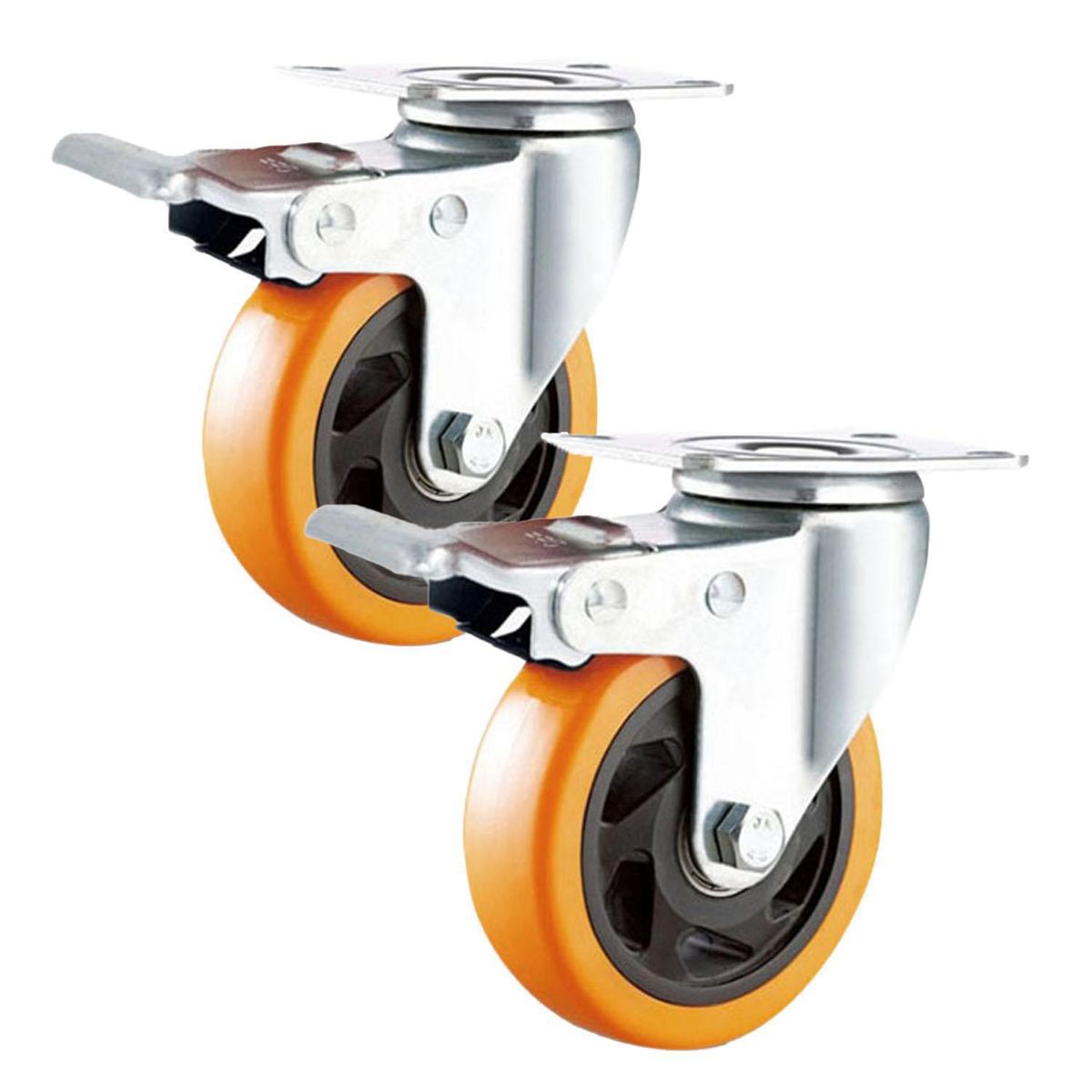 SOFBAL - Pack 2 Ruedas Giratoria 75mm Freno