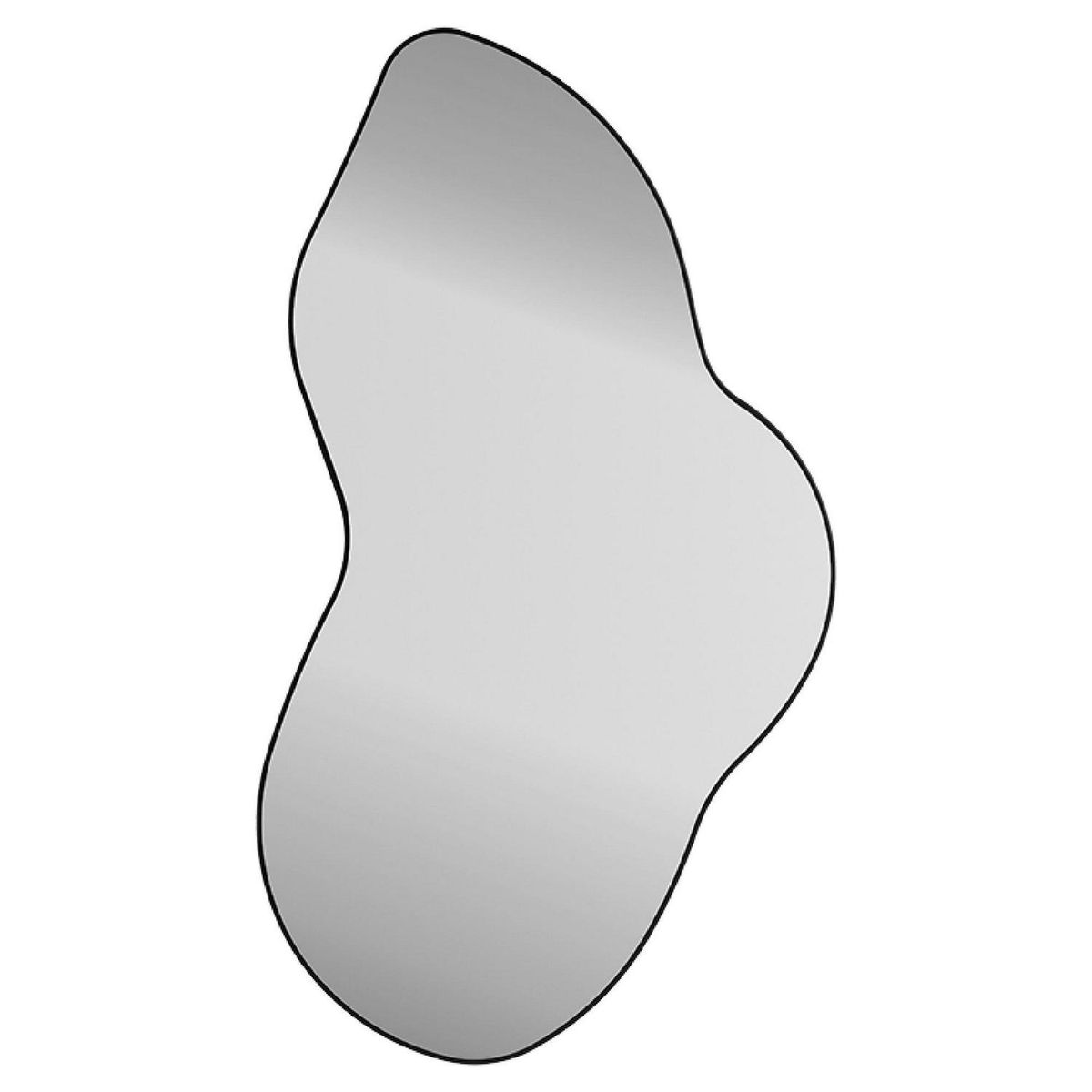 ROCA - Espejo Decorativo Forma Ondulada 88x50 cm Plateado Orgánico