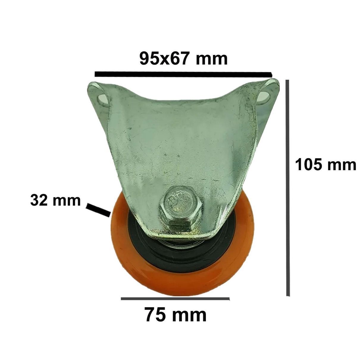 SOFBAL - Pack 2 Ruedas Fija 75Mm Pu
