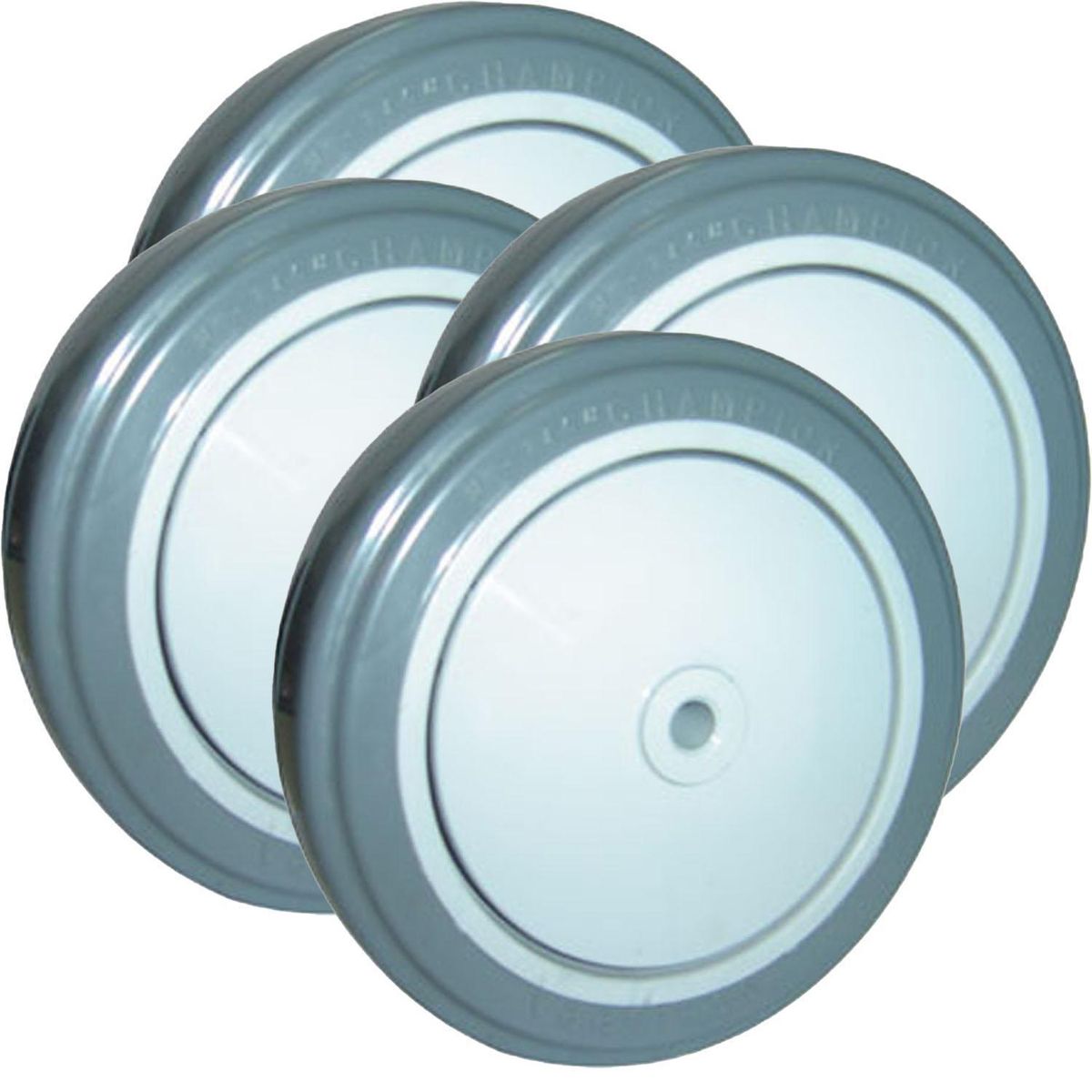 SOFBAL - Pack 4 Ruedas 5" Goma Gris