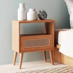 ROCA - Velador 1 Cajón(es) Alturas 50x65.5x37 cm Canela