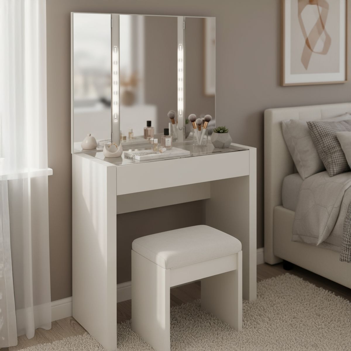 ROCA - Tocador 1 Cajón(es) Cuiba 80x143x35 cm Blanco