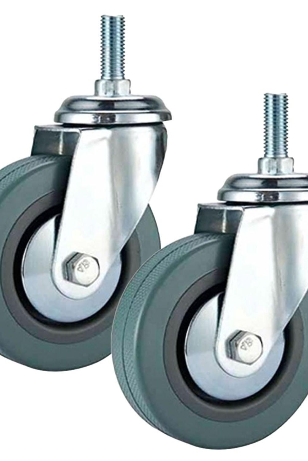SOFBAL - Rueda Goma Gris 4" - M12 - 2 Unidades