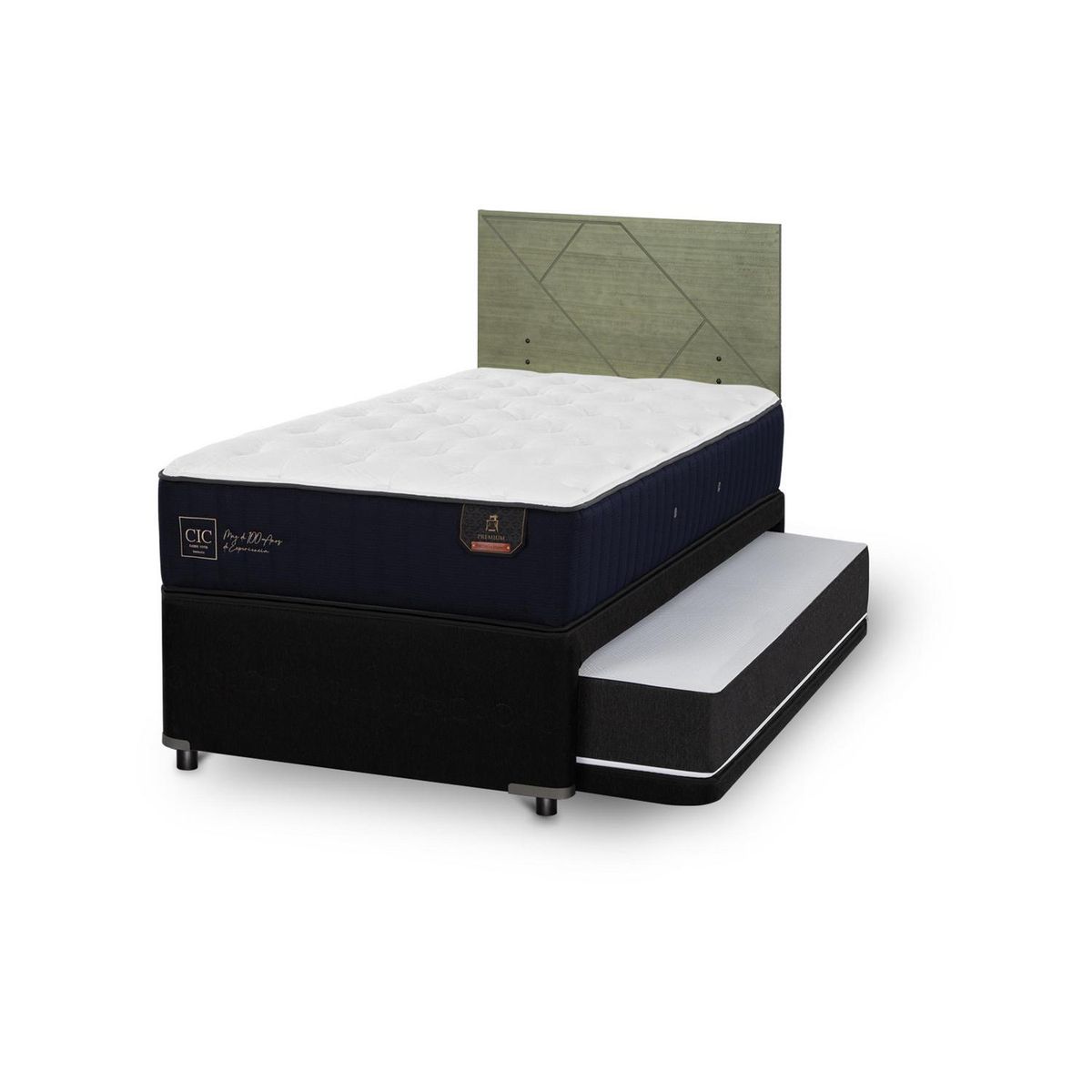 CIC - Diván 1.5 plazas Nido Premium Azul marino; blanco