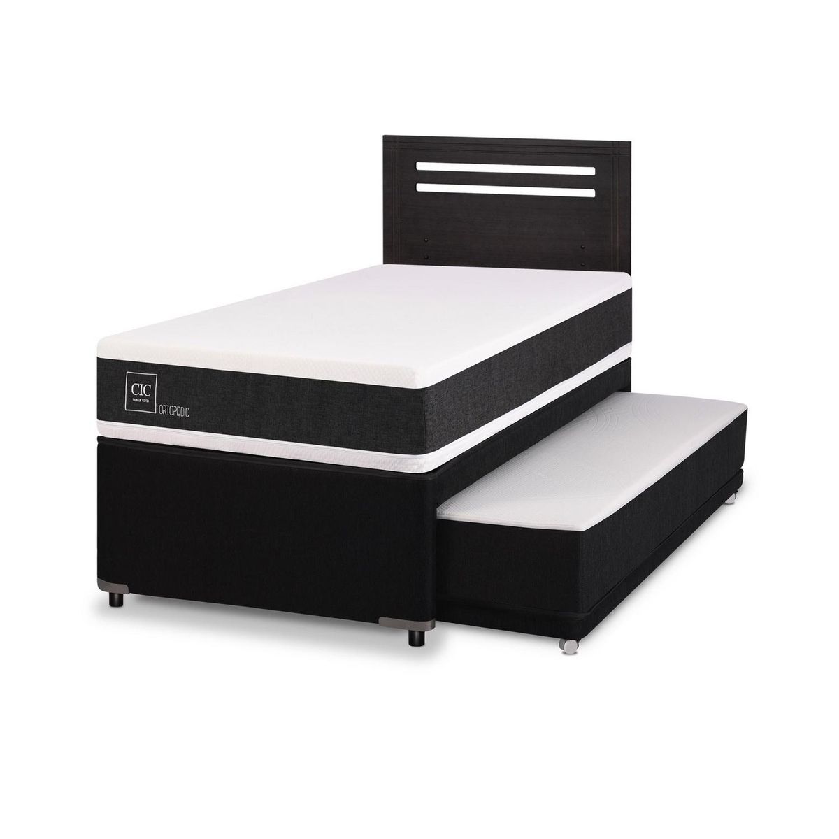 CIC - Diván 1.5 plazas Nido Ortopedic Negro; blanco