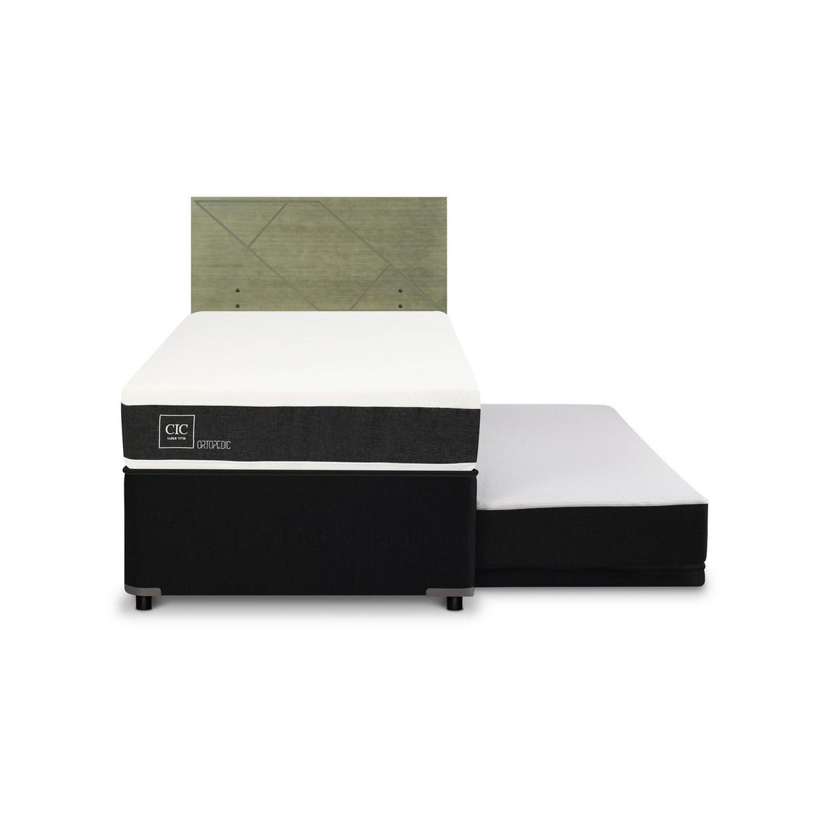 CIC - Diván 1.5 plazas Nido Ortopedic Negro; blanco