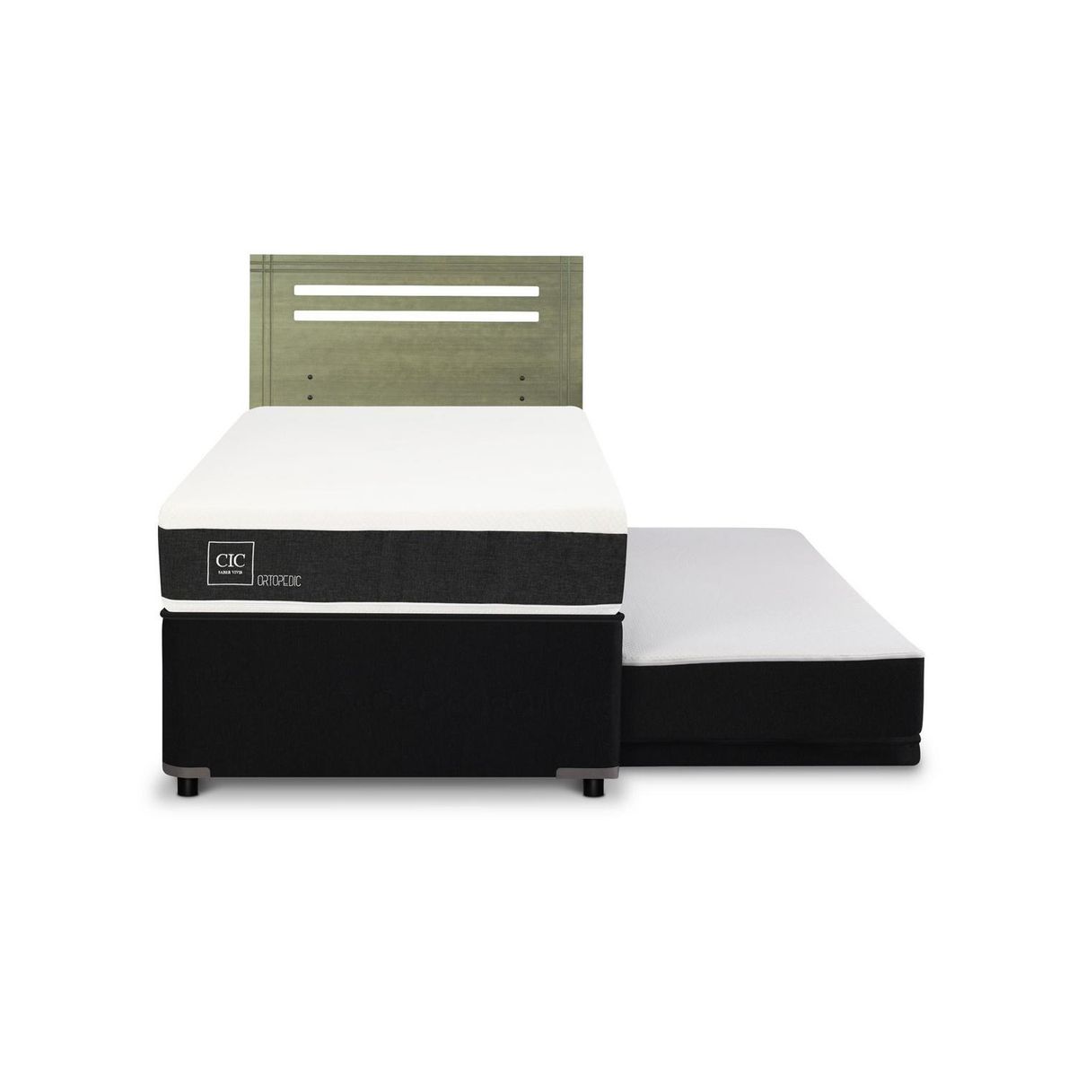 CIC - Diván 1.5 plazas Nido Ortopedic Negro; blanco