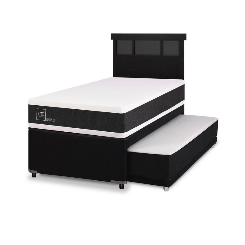 CIC - Divan ortopedic black Respaldo dublin negro