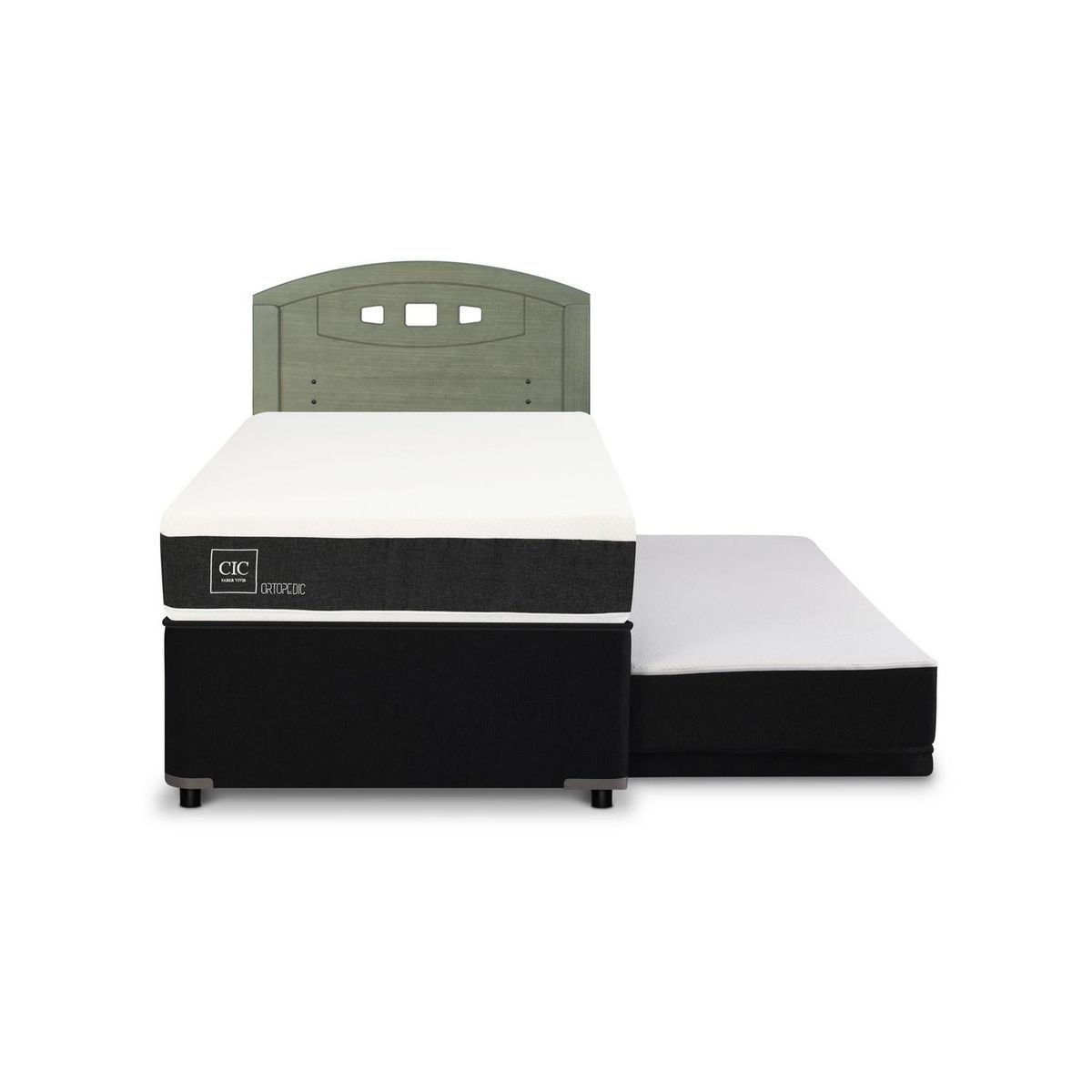 CIC - Diván 1.5 plazas Nido Ortopedic Negro; blanco