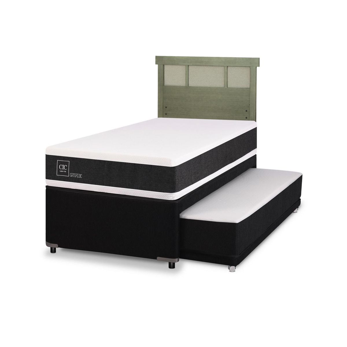 CIC - Diván 1.5 plazas Nido Ortopedic Negro; blanco