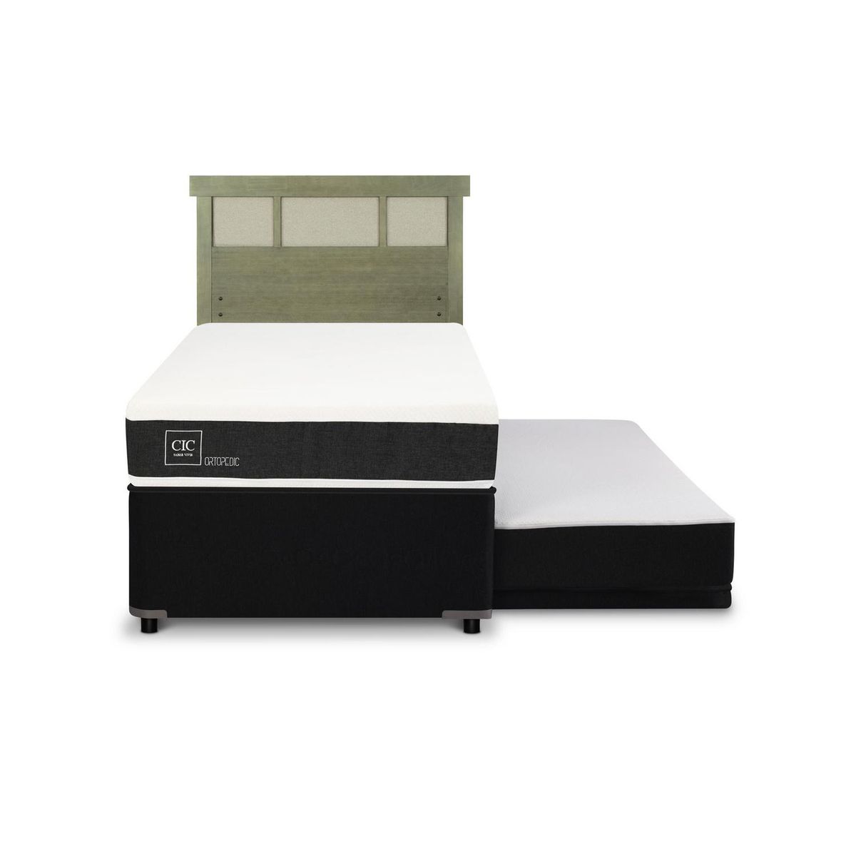 CIC - Diván 1.5 plazas Nido Ortopedic Negro; blanco