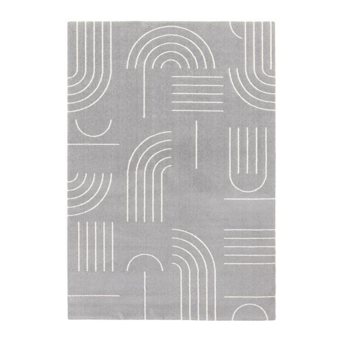 DIB - Alfombra Grande Nevada 200x290 cm Polipropileno Gris