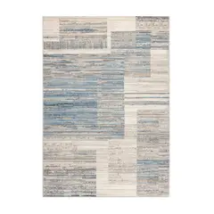 DIB - Alfombra Oxford 60x120 cm Polipropileno Gris/Azul