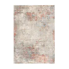 DIB - Alfombra Oxford 60x120 cm Polipropileno Gris/Rojo