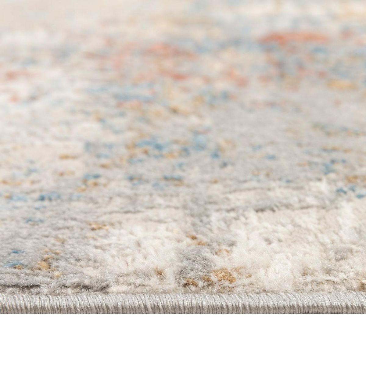 DIB - Alfombra Oxford 60x120 cm Polipropileno Gris/Rojo