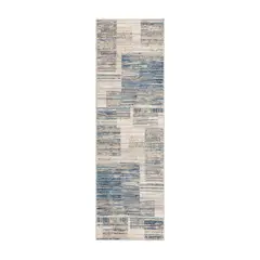 DIB - Alfombra Oxford 60x220 cm Polipropileno Gris/Azul