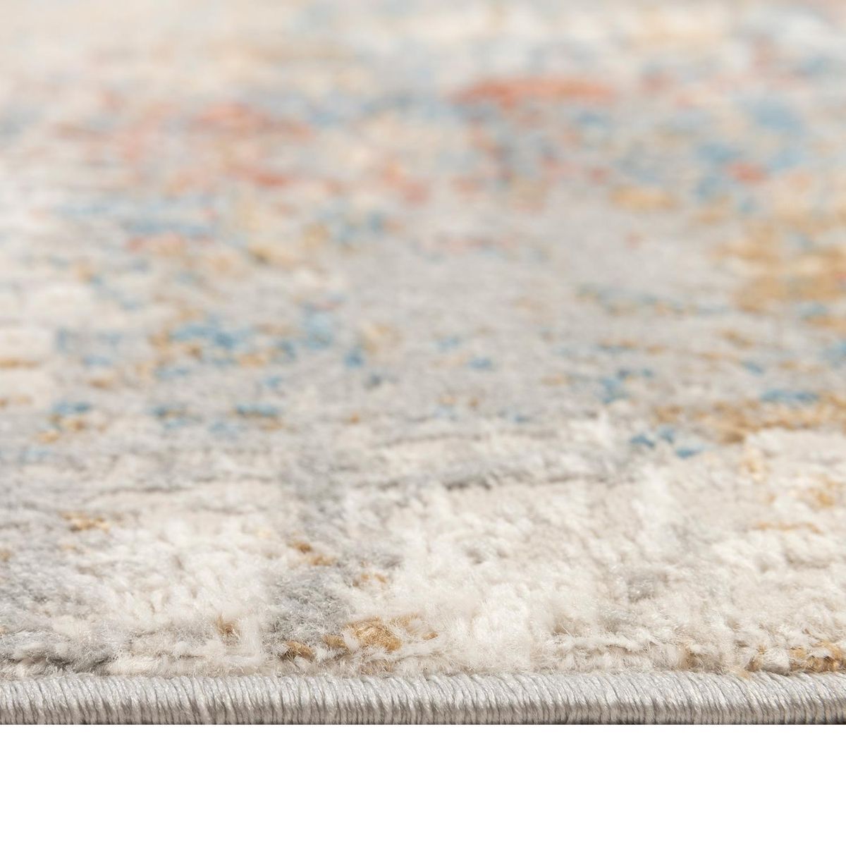 DIB - Alfombra Oxford 60x220 cm Polipropileno Gris/Rojo