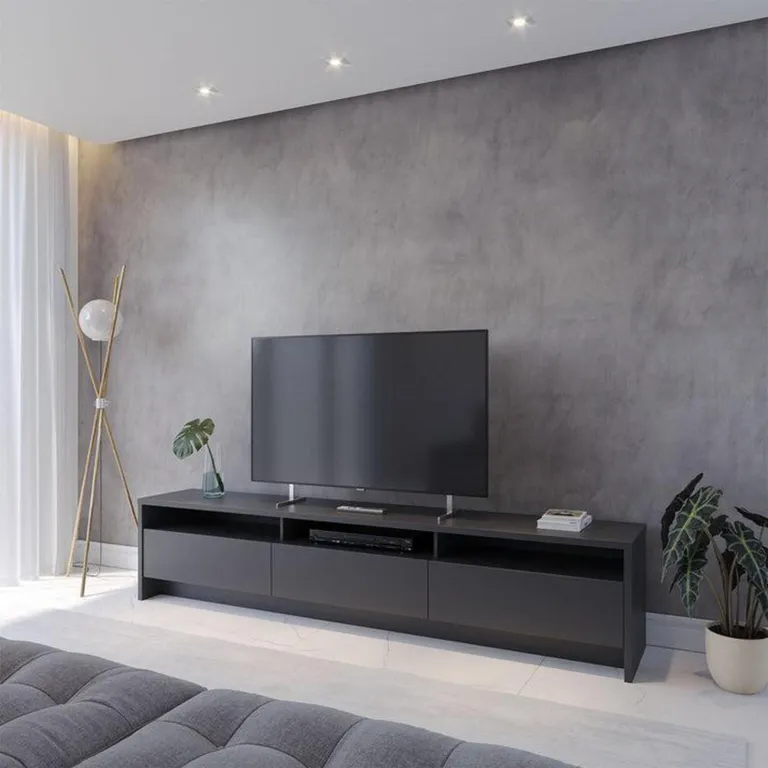 DECOCASA Rack TV 55 " Aspen Negro 184.5x47x38 cm