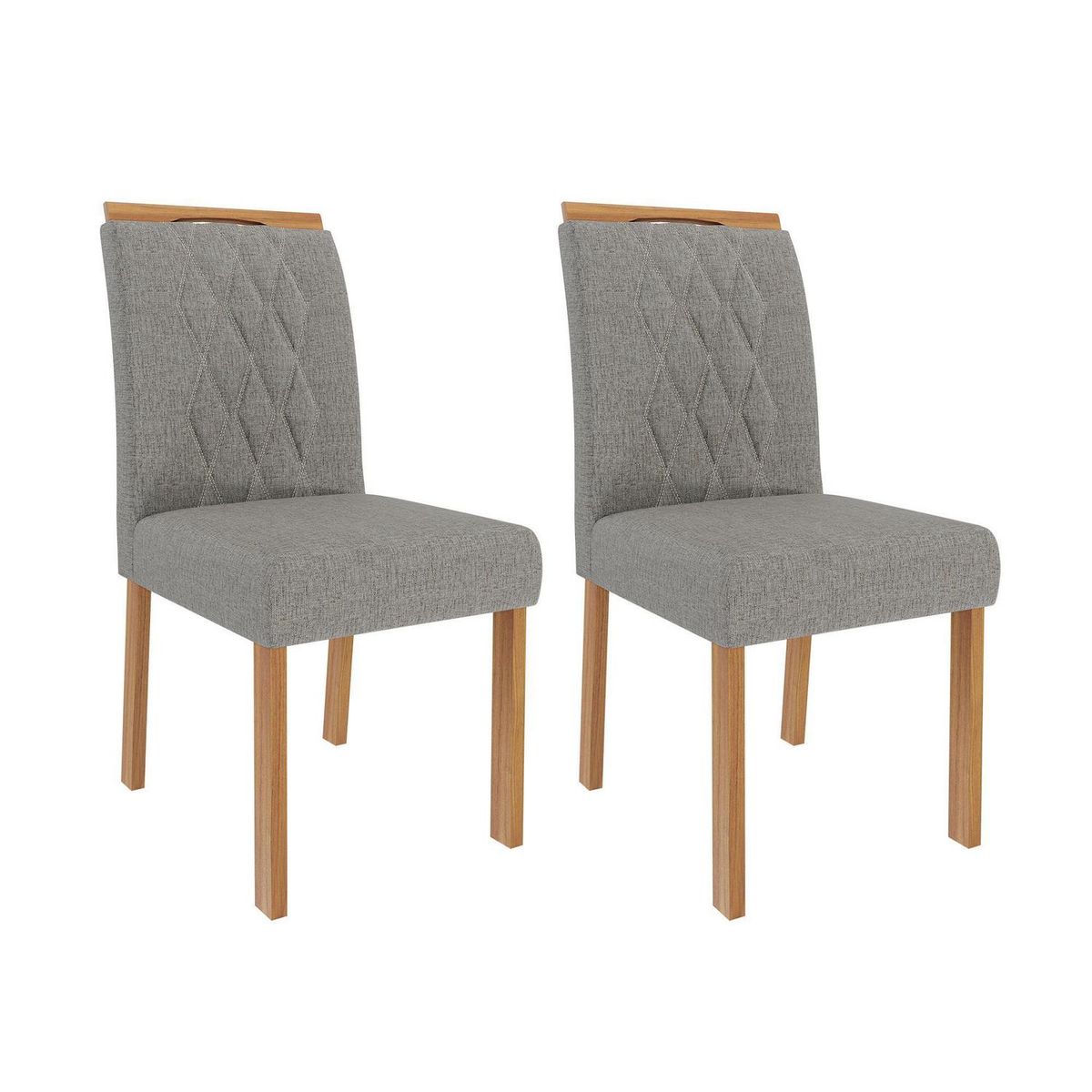 DECOCASA - Juego de Comedor Caro 4 Sillas Mesa Rectangular 80x80x130 cm Café/Blanco