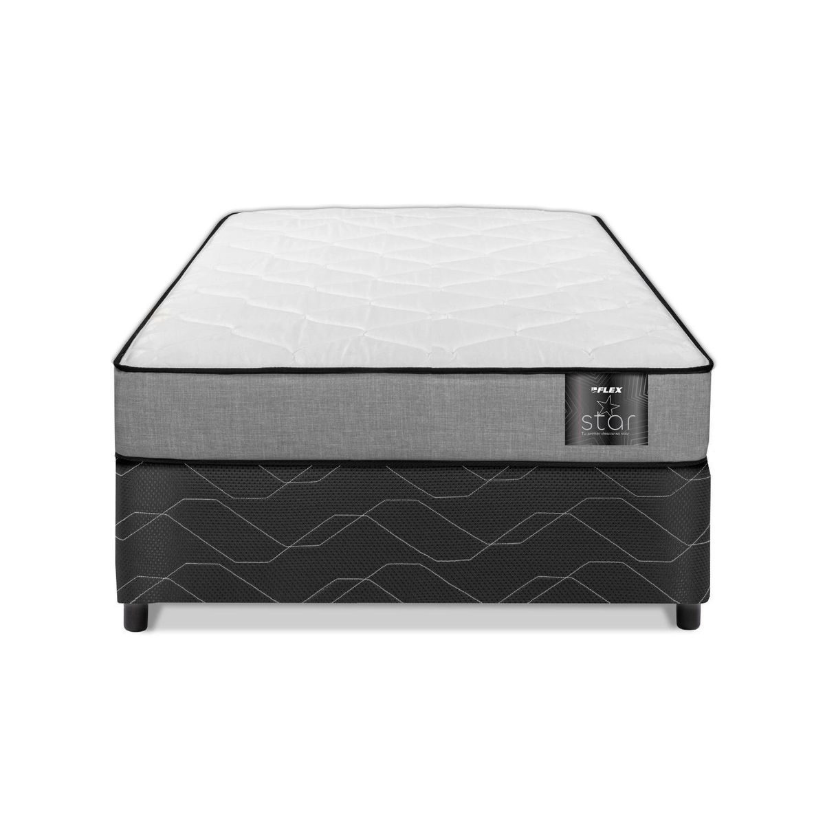 FLEX - Cama 1 plaza Americana Star Gris