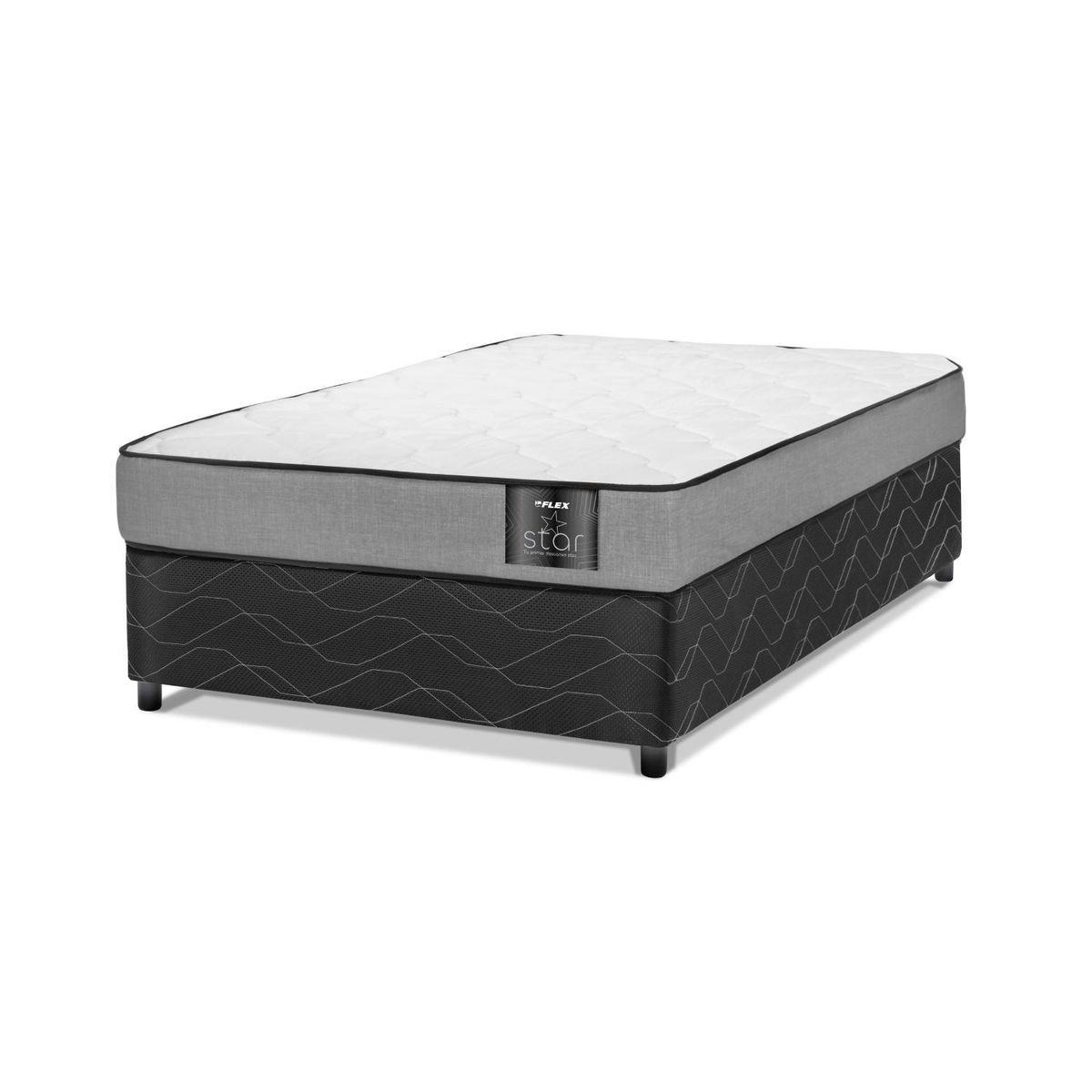 FLEX - Cama 1.5 plazas Americana Star Gris