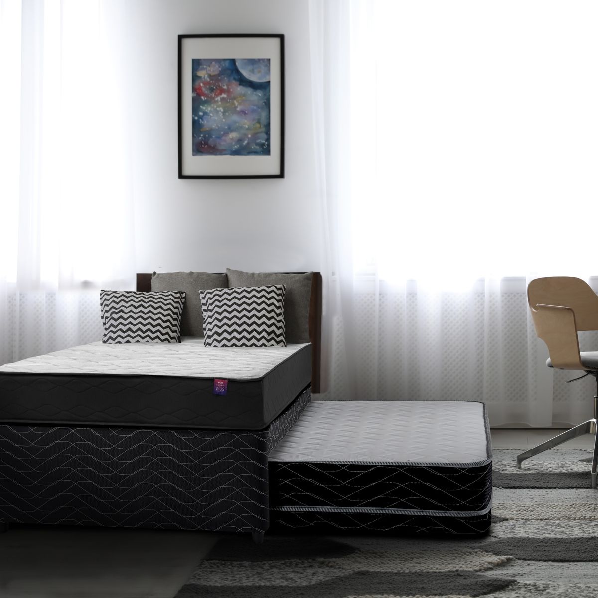 FLEX - Diván 1.5 plazas Nido Therapedic Plus Negro