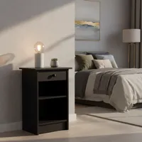 Velador 1 Cajón(es) Dublin 30x63.5x45 cm Negro