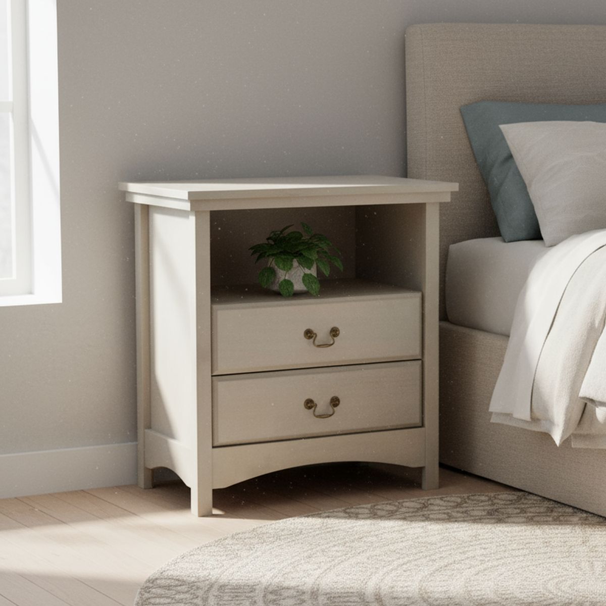 CIC - Velador 2 Cajón(es) Indo 40x69x66 cm Alpino