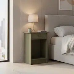 CIC - Velador 1 Cajón(es) Villarrica 30x63.5x45 cm Olivo