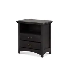 CIC - Velador 2 Cajón(es) Indo 40x69x66 cm Negro