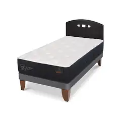 CIC - Cama Europea premium 1.5p Respaldo Gales negro