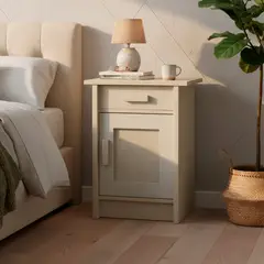 CIC - Velador 1 Puerta 1 Cajón(es) Milán 35x63.5x45 cm Alpino