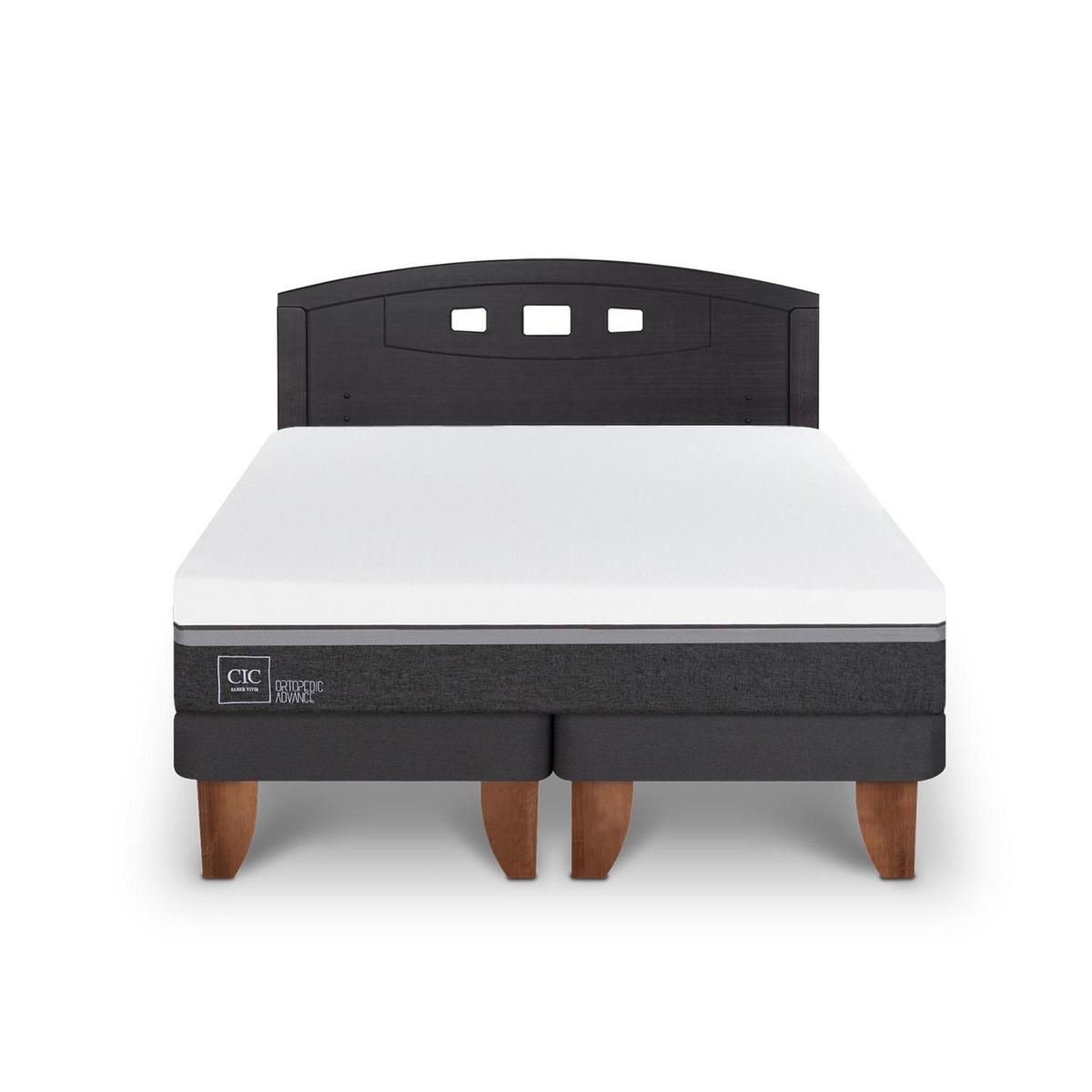 CIC - Cama Europea ortopedic advance 2p bd Respaldo Gales negro
