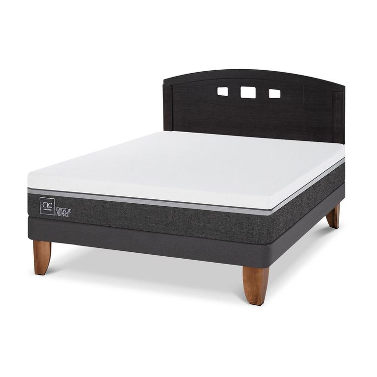Cama Europea Ortopedic Advance 2P Bn Respaldo Gales Negro