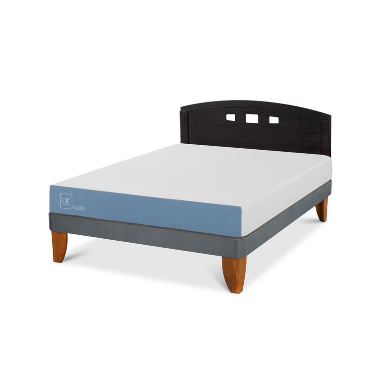 Cama Europea Excellence Plus 2P Bn Respaldo Gales Negro