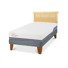 CIC - Cama Europea Excellence Plus 1.5P Respaldo Dublin Mostaza