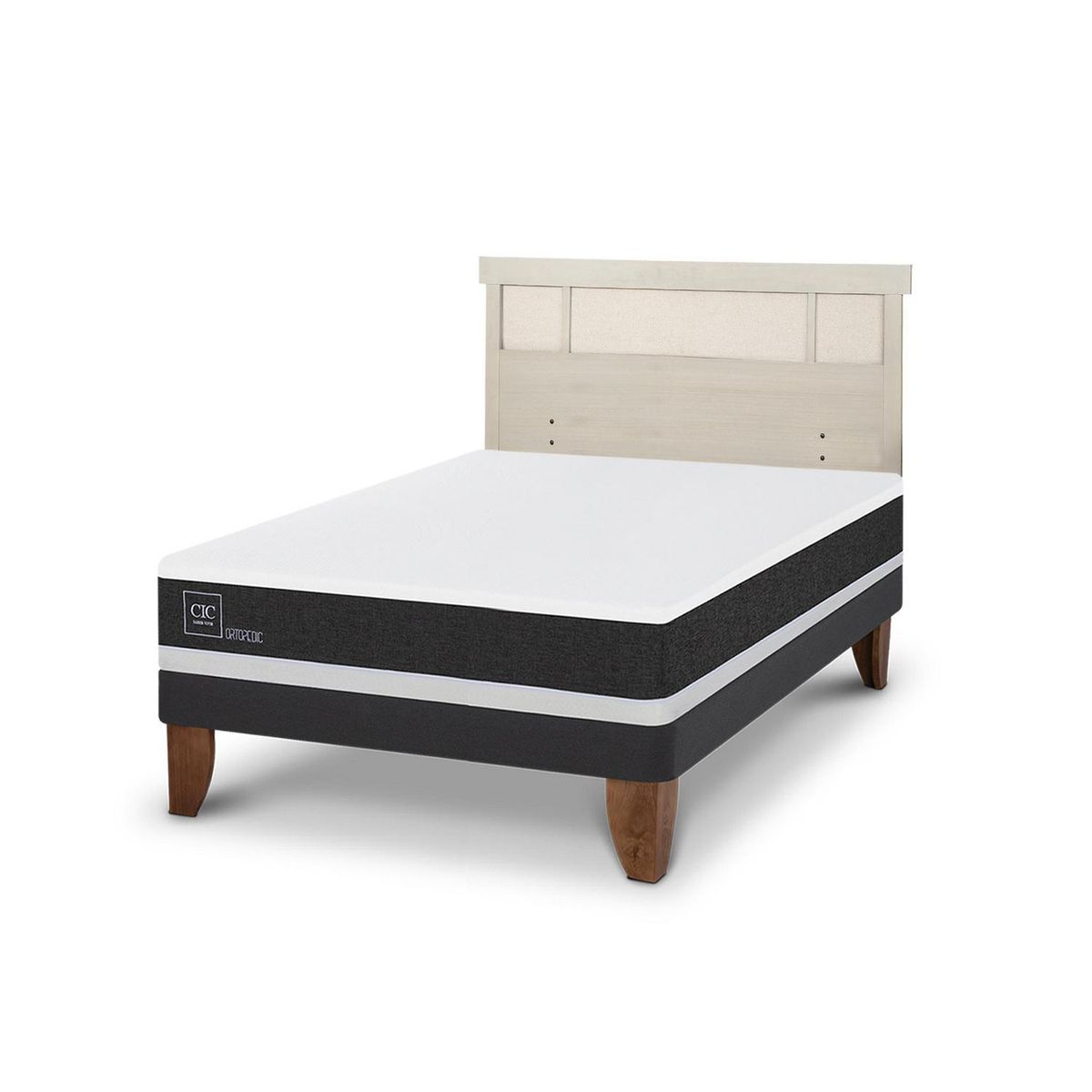 CIC - Cama Europea ortopedic 2p bn Respaldo Dublin alpino