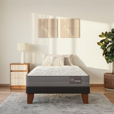 Imagen 2 del producto Cama Europea Anatomic 1.5P Respaldo Munich Mostaza