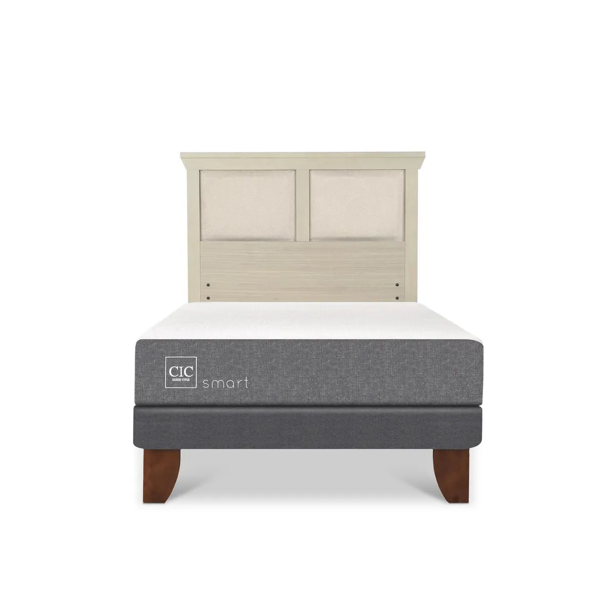 CIC - Cama Europea Smart 1.5p respaldo Torino alpino