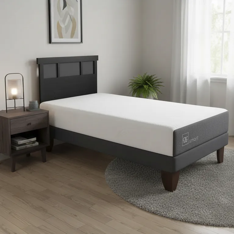 Cama Europea Smart 1P Respaldo Dublin Negro