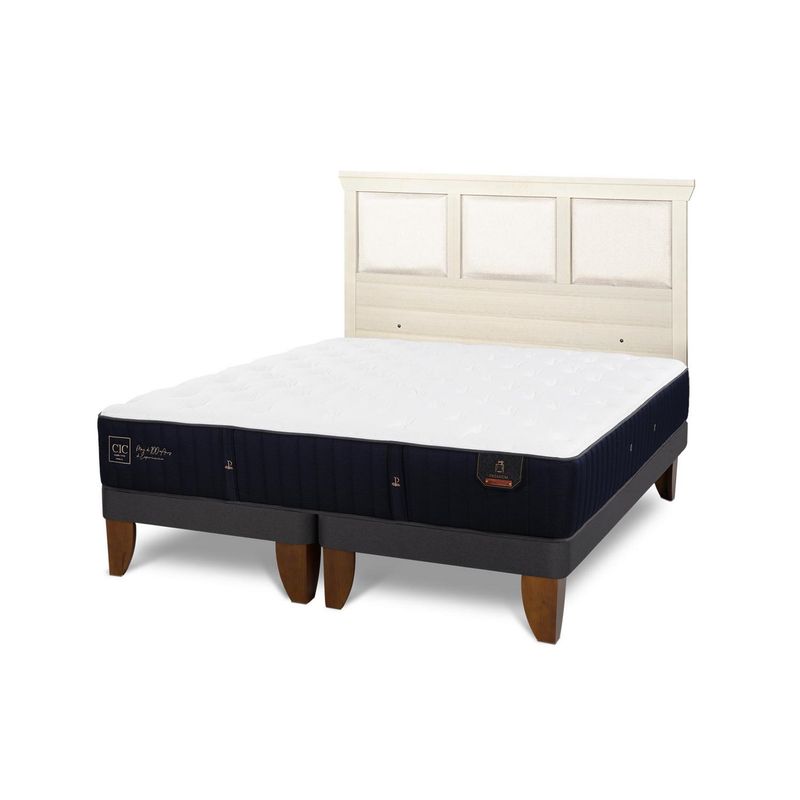 CIC - Cama Europea premium 2p bd Respaldo Torino alpino