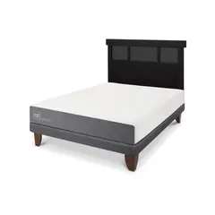 CIC - Cama Europea Smart 2P Bn Respaldo Dublin Negro