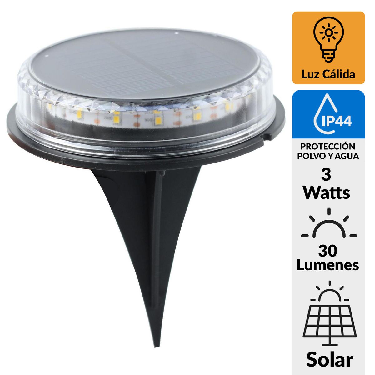BP ILUMINACION - Estaca Solar Marcador Piso 3 W IP 44 30 lm Luz Cálida