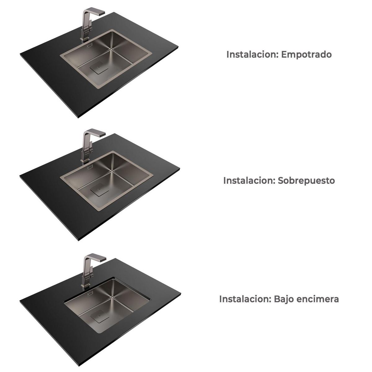 TEKA - LavaplatosFlexilínea PVD 1 Cubeta(s) 54x20x44 cm Acero inoxidable
